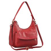 Benthill Handtasche Damen Echt Leder | Schultertasche aus echtem Rindsleder | Umhängetasche mit Reißverschluss | Ledertasche mit Henkel & Umhängegurt