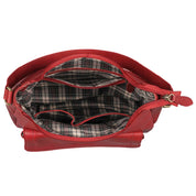 Benthill Handtasche Damen Echt Leder | Schultertasche aus echtem Rindsleder | Umhängetasche mit Reißverschluss | Ledertasche mit Henkel & Umhängegurt