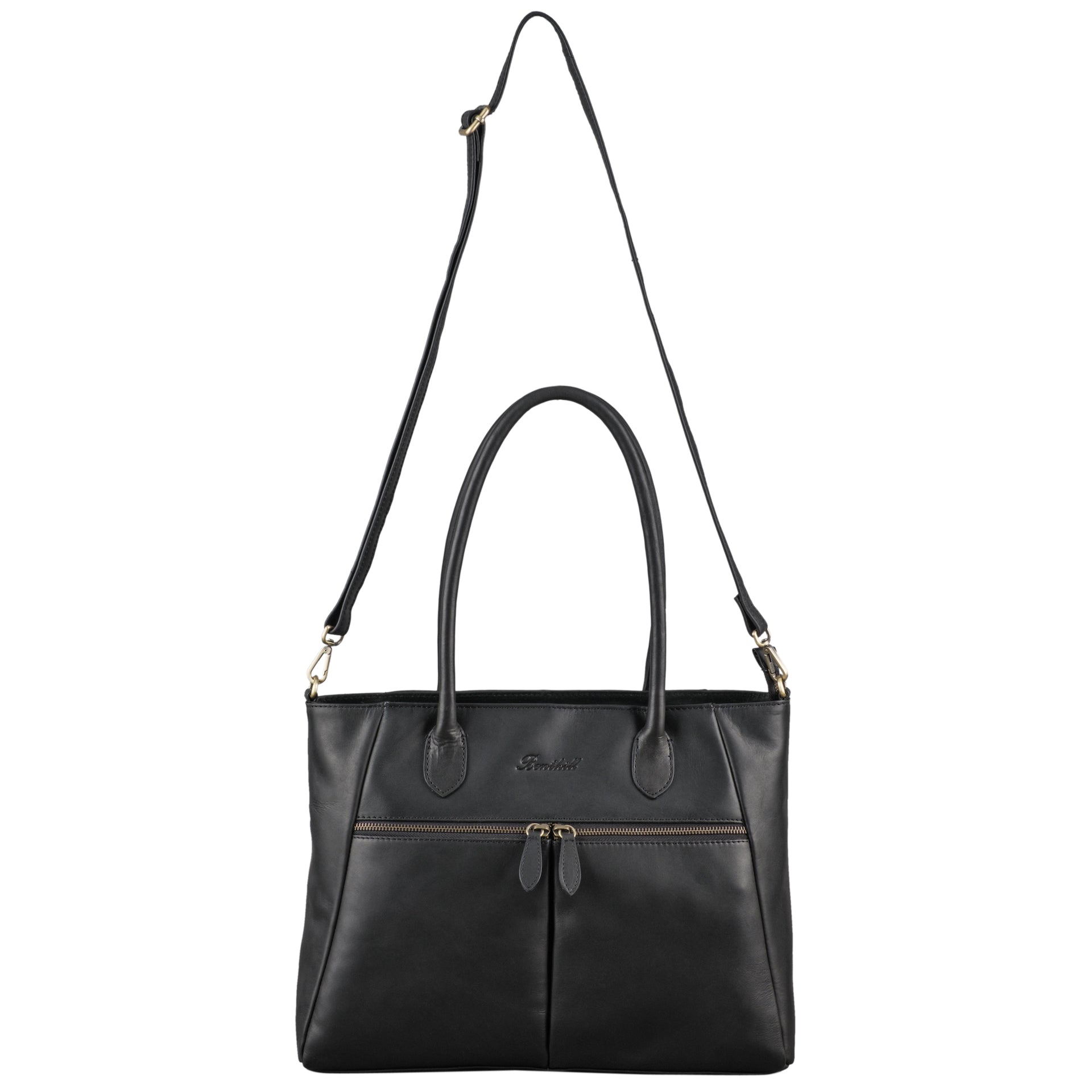 Benthill Damen Handtasche Leder - Hochwertige Ledertasche - Große Klassische Damentasche / Shopper - Elegante Umhängetasche - Schultertasche