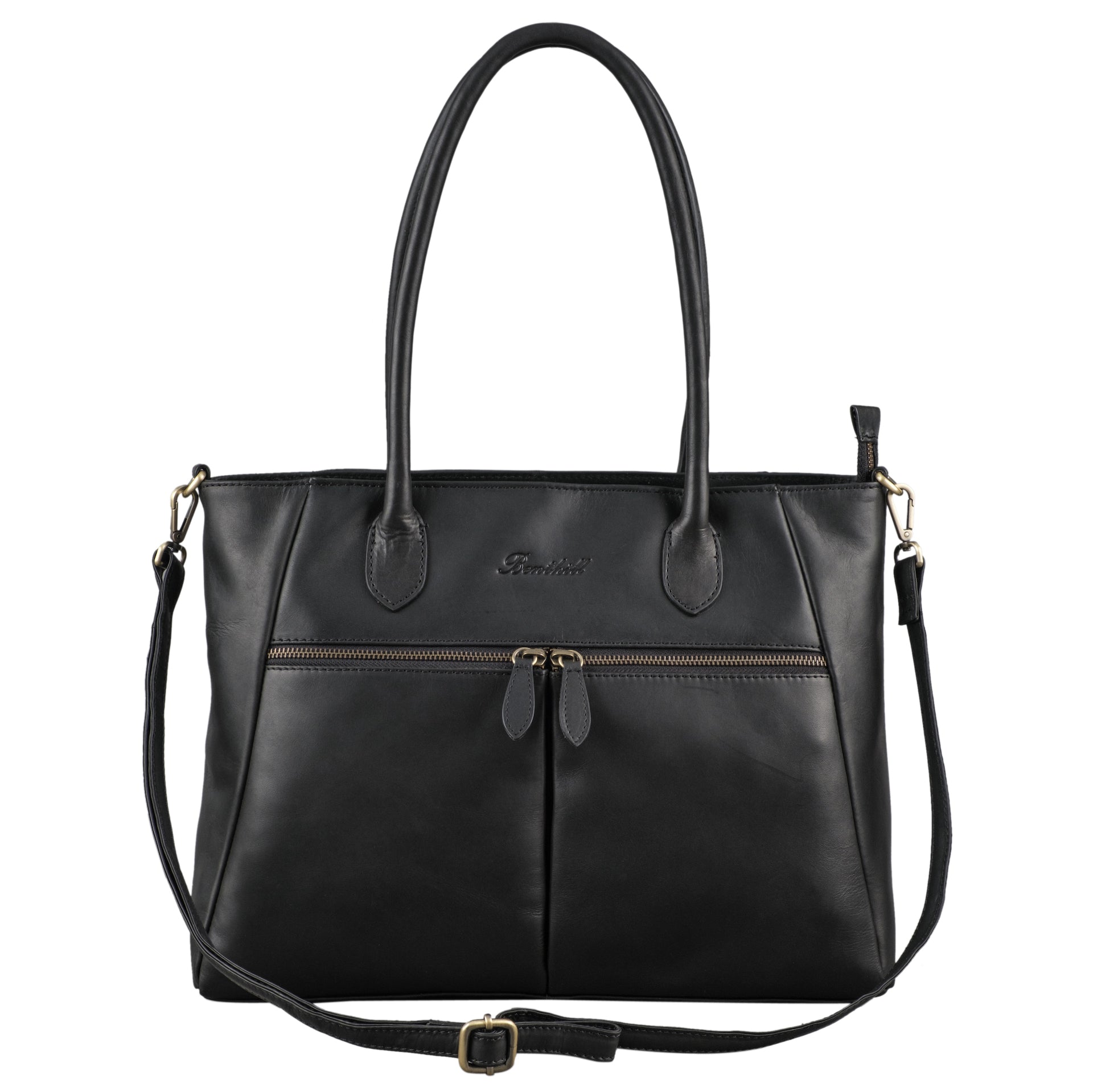 Benthill Damen Handtasche Leder - Hochwertige Ledertasche - Große Klassische Damentasche / Shopper - Elegante Umhängetasche - Schultertasche