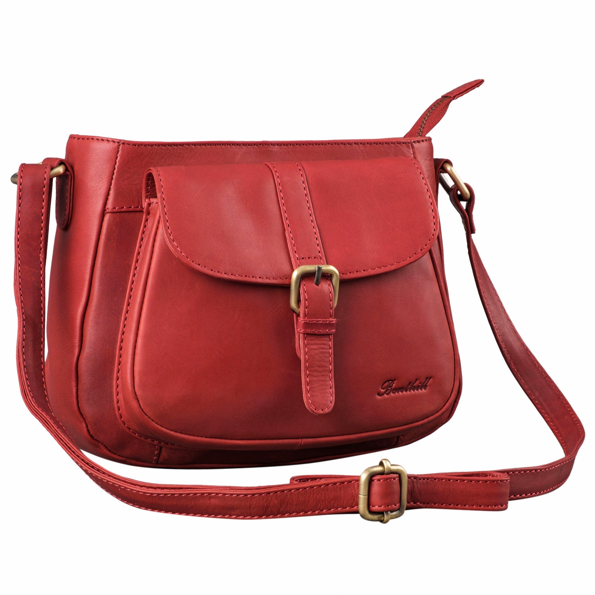 Benthill Damen Handtasche Leder - Shopper aus weichem hochwertigem Echt-Leder - Vintage Fashion Bag Beutel - Schultertasche - Umhängetaschen