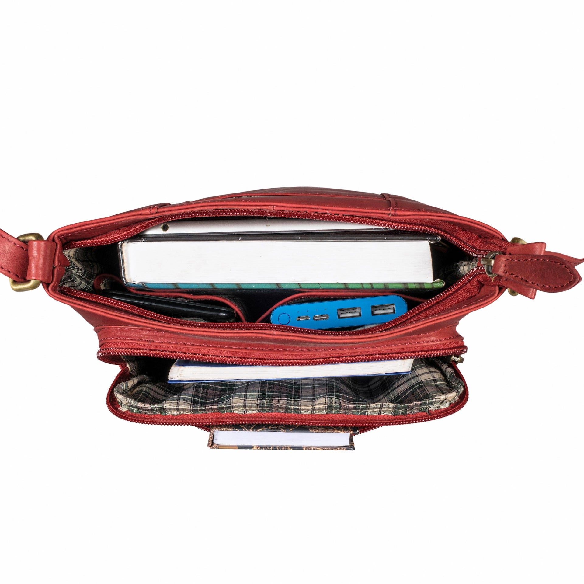 Benthill Damen Shopper Leder - Tasche aus echtem Rindsleder - Handtasche mit Reißverschluss - Schultertasche / Ledertasche - Vintage Umhängetasche