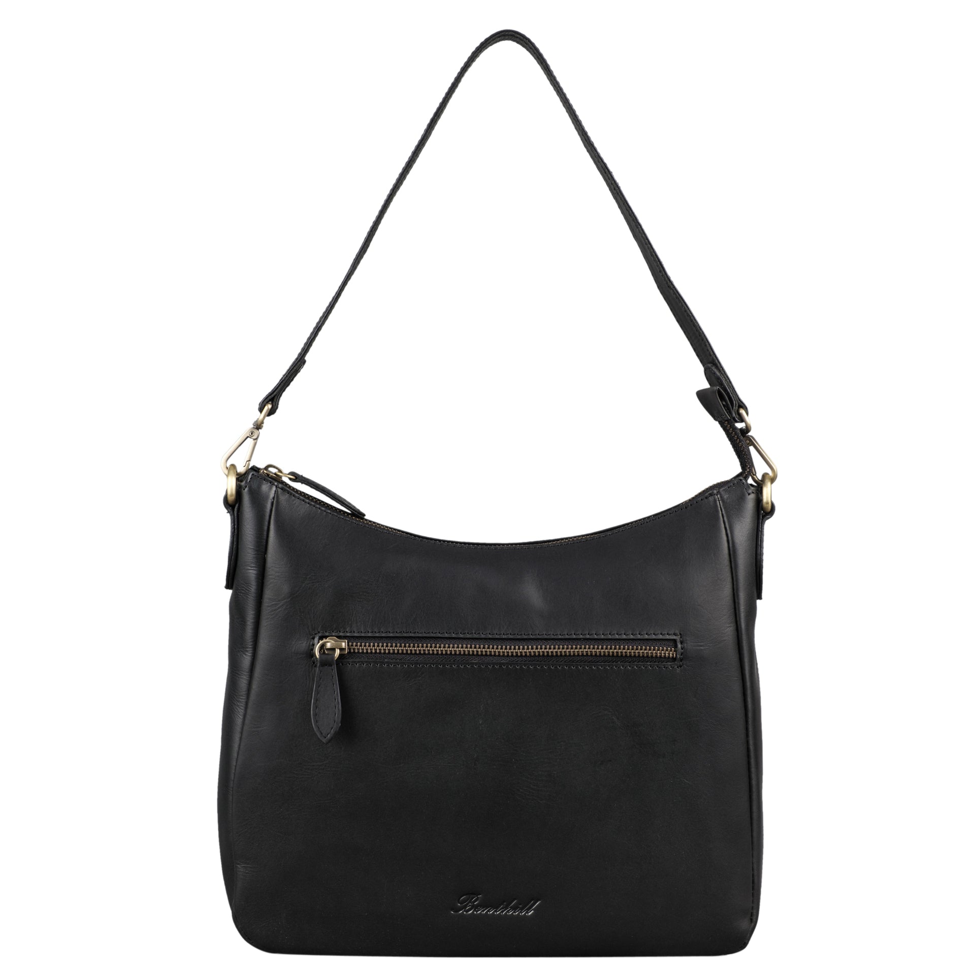 Benthill Damen Tasche Leder - Handtasche aus echtem Rindsleder - Umhängetasche mit Reißverschluss - Schultertasche / Ledertasche - Vintage Bag