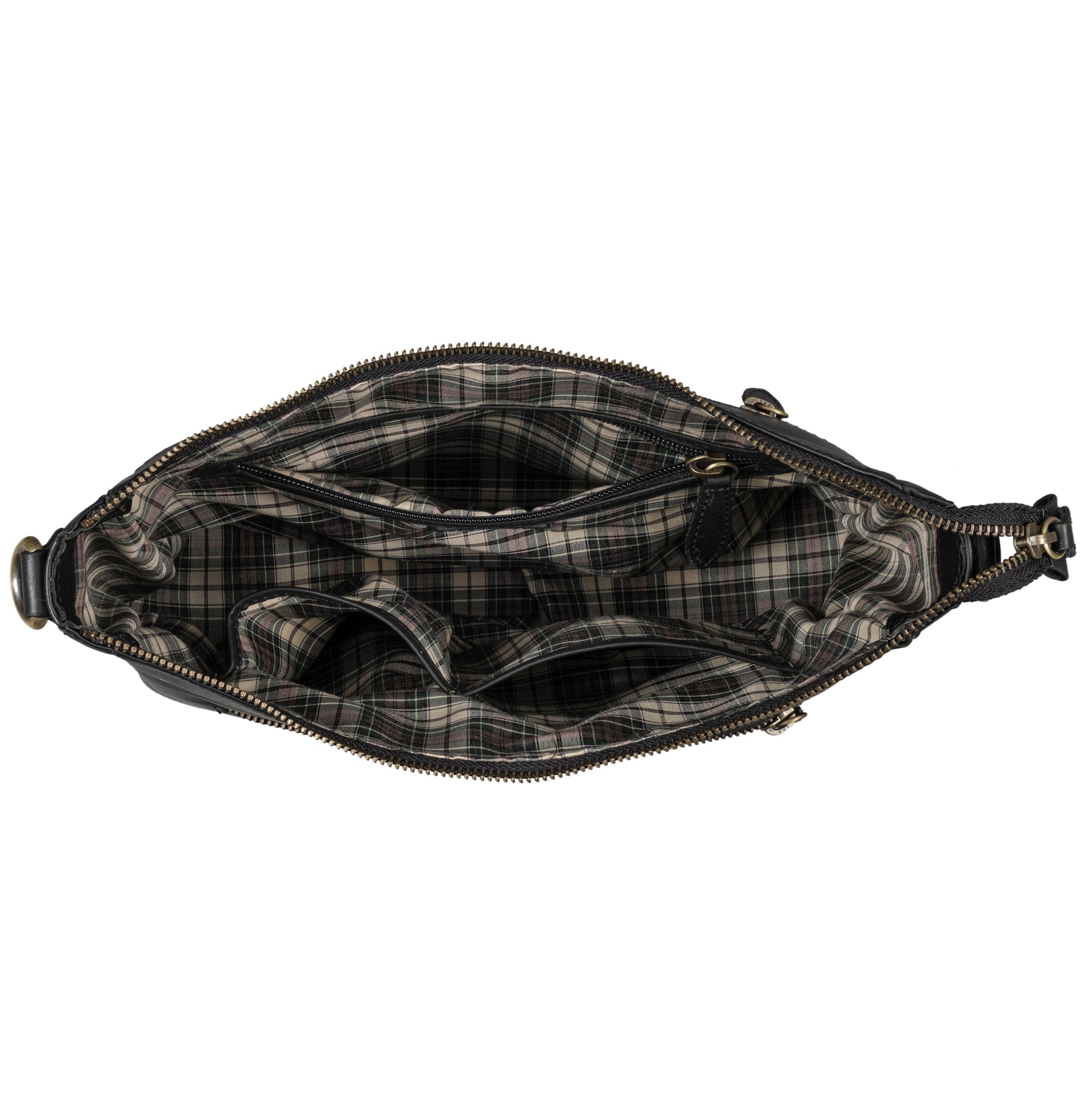 Benthill Damen Tasche Leder - Handtasche aus echtem Rindsleder - Umhängetasche mit Reißverschluss - Schultertasche / Ledertasche - Vintage Bag