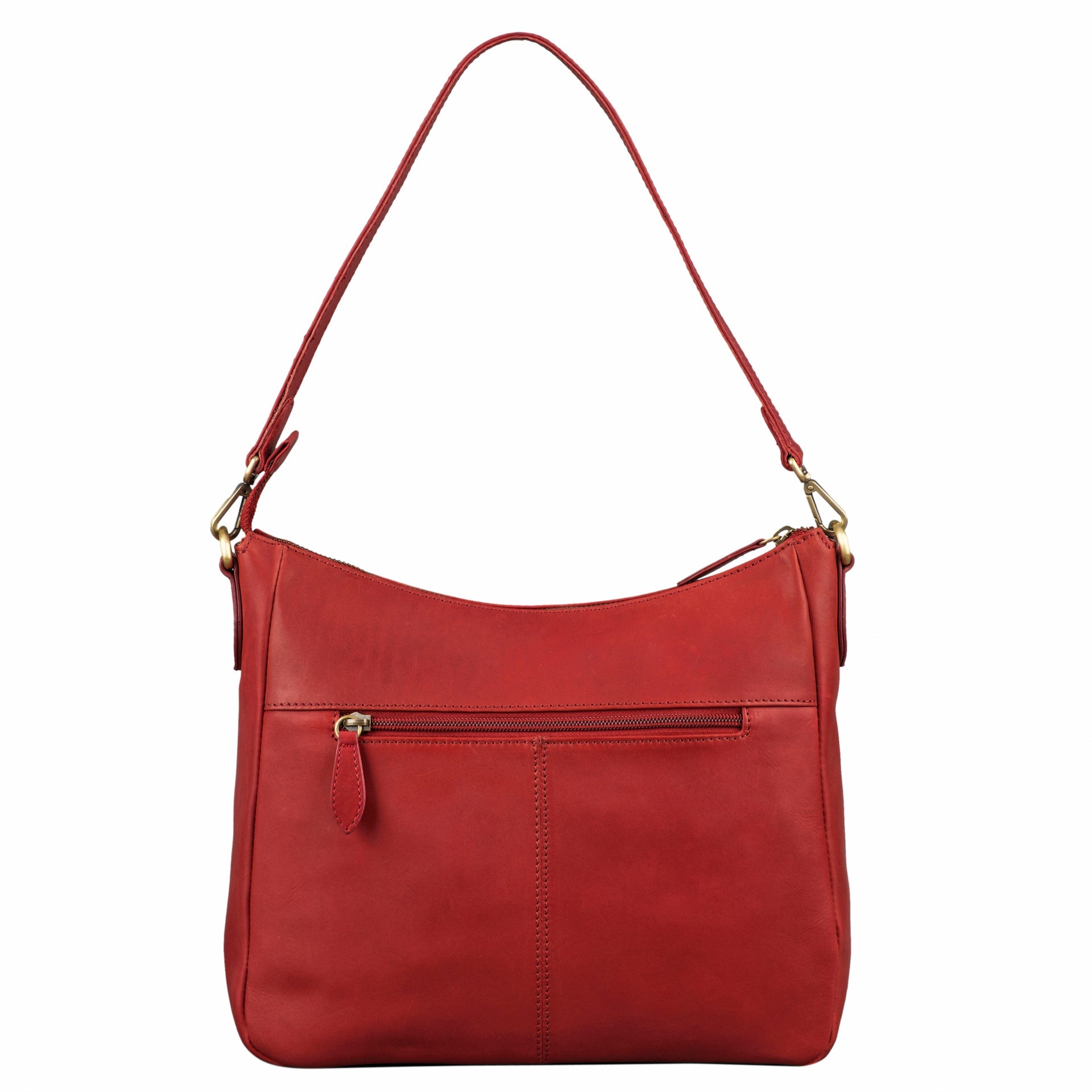Benthill Damen Tasche Leder - Handtasche aus echtem Rindsleder - Umhängetasche mit Reißverschluss - Schultertasche / Ledertasche - Vintage Bag