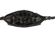 Benthill Handtasche Damen Leder - Tasche aus echtem Rindsleder - Schultertasche mit Reißverschluss - Vintage Umhängetasche