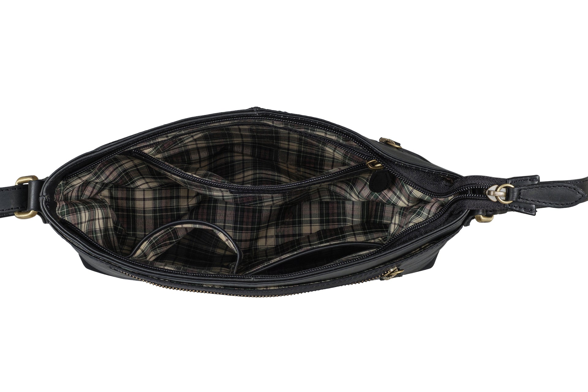 Benthill Handtasche Damen Leder - Tasche aus echtem Rindsleder - Schultertasche mit Reißverschluss - Vintage Umhängetasche