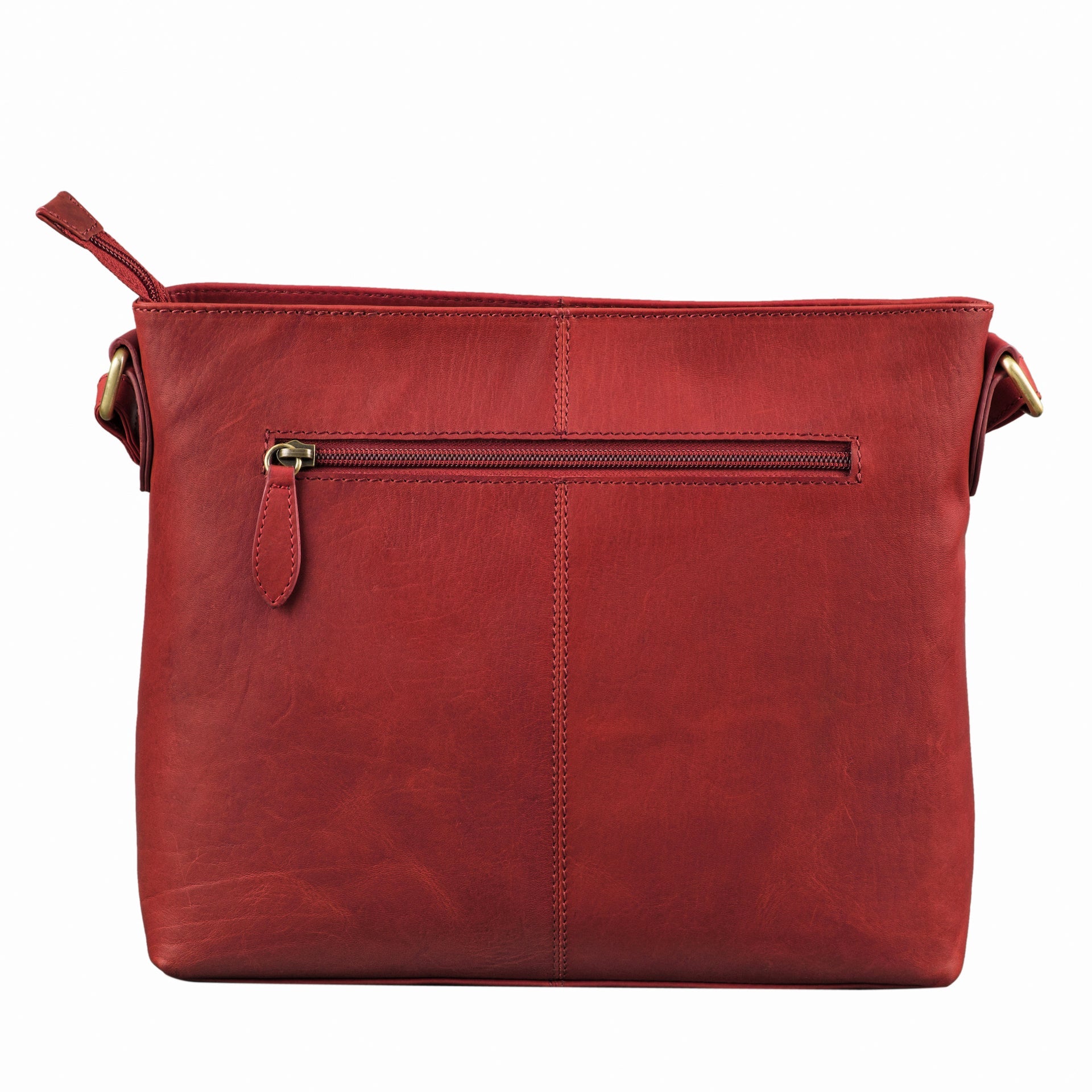 Benthill Handtasche Damen Leder - Tasche aus echtem Rindsleder - Schultertasche mit Reißverschluss - Vintage Umhängetasche