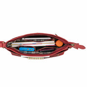 Benthill Handtasche Damen Leder - Tasche aus echtem Rindsleder - Schultertasche mit Reißverschluss - Vintage Umhängetasche
