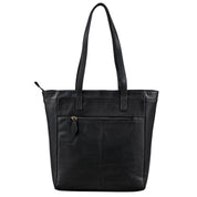 Benthill Damen Shopper Leder - Umhängetasche aus Rindsleder - Handtasche mit Reißverschluss - Schultertasche / Ledertasche - Vintage Beutel