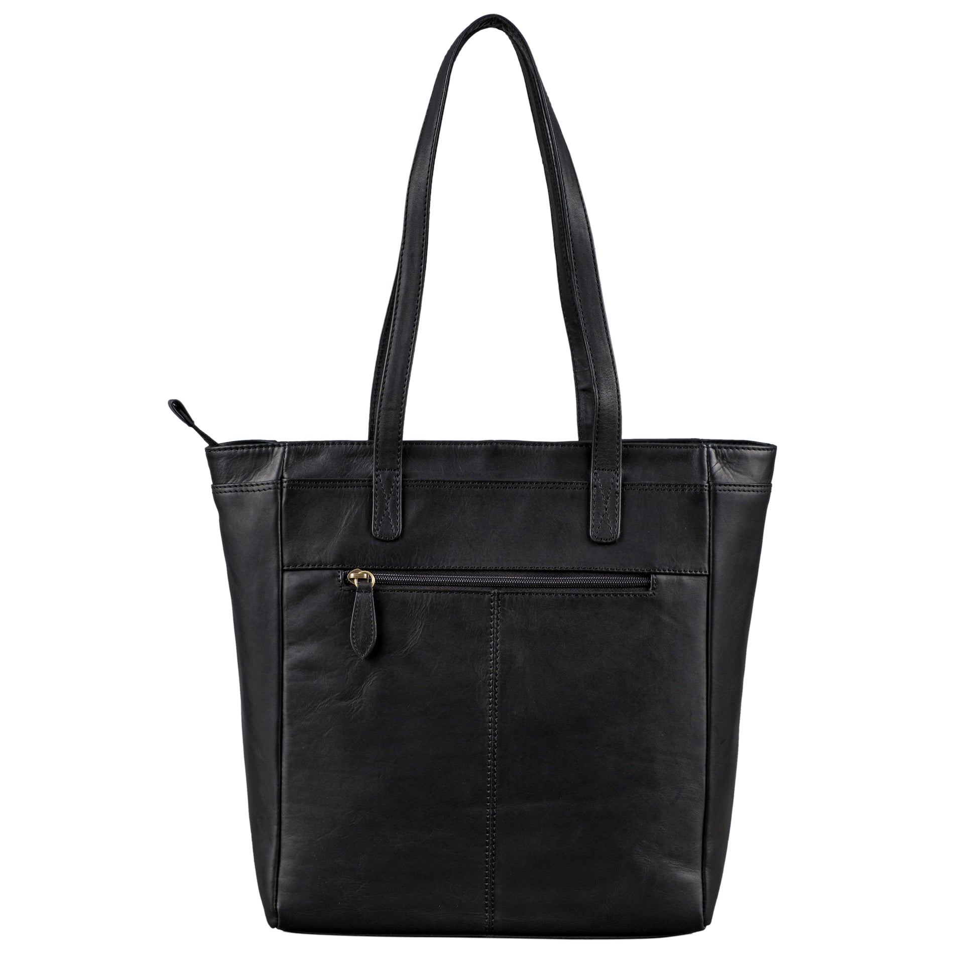 Benthill Damen Shopper Leder - Umhängetasche aus Rindsleder - Handtasche mit Reißverschluss - Schultertasche / Ledertasche - Vintage Beutel