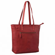 Benthill Damen Shopper Leder - Umhängetasche aus Rindsleder - Handtasche mit Reißverschluss - Schultertasche / Ledertasche - Vintage Beutel