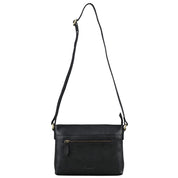 Benthill Damen Handtasche aus Echt-Leder - Schultertasche aus Rindsleder - Tasche mit Reißverschluss - Vintage Ledertasche / Umhängetasche