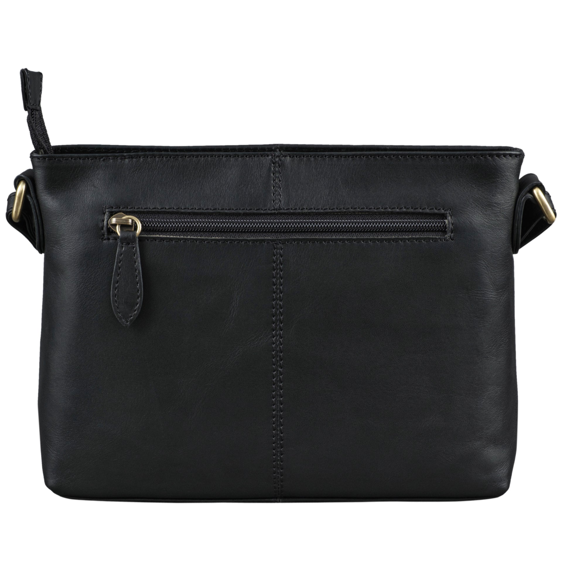 Benthill Damen Handtasche aus Echt-Leder - Schultertasche aus Rindsleder - Tasche mit Reißverschluss - Vintage Ledertasche / Umhängetasche