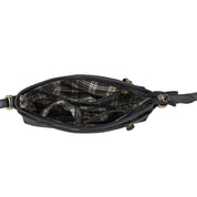 Benthill Damen Handtasche aus Echt-Leder - Schultertasche aus Rindsleder - Tasche mit Reißverschluss - Vintage Ledertasche / Umhängetasche
