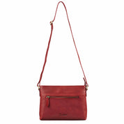 Benthill Damen Handtasche aus Echt-Leder - Schultertasche aus Rindsleder - Tasche mit Reißverschluss - Vintage Ledertasche / Umhängetasche