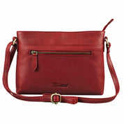 Benthill Damen Handtasche aus Echt-Leder - Schultertasche aus Rindsleder - Tasche mit Reißverschluss - Vintage Ledertasche / Umhängetasche