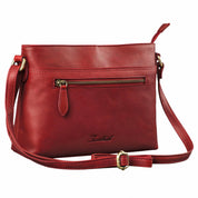Benthill Damen Handtasche aus Echt-Leder - Schultertasche aus Rindsleder - Tasche mit Reißverschluss - Vintage Ledertasche / Umhängetasche