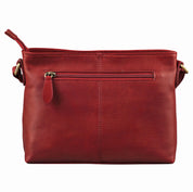 Benthill Damen Handtasche aus Echt-Leder - Schultertasche aus Rindsleder - Tasche mit Reißverschluss - Vintage Ledertasche / Umhängetasche