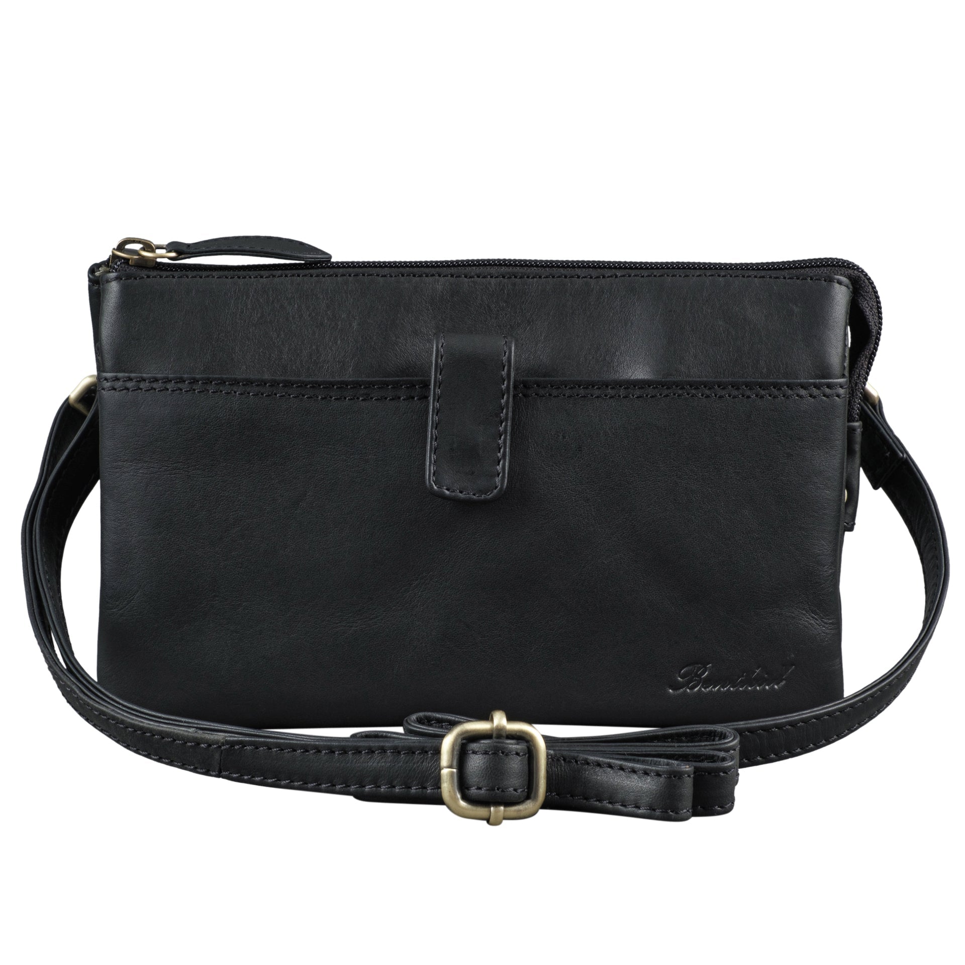 Benthill Leder Umhängetasche - Reisebrieftasche aus echtem Rindsleder - Schultertasche mit Reißverschluss - Oragnizer / Ledertasche - Herren / Damen