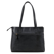 Benthill Damen Tasche Leder - Handtasche aus echtem Rindsleder - Große Schultertasche mit Reißverschluss - Vintage Umhängetasche XL