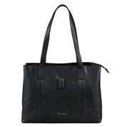 Benthill Damen Tasche Leder - Handtasche aus echtem Rindsleder - Große Schultertasche mit Reißverschluss - Vintage Umhängetasche XL