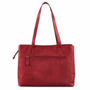 Benthill Damen Tasche Leder - Handtasche aus echtem Rindsleder - Große Schultertasche mit Reißverschluss - Vintage Umhängetasche XL