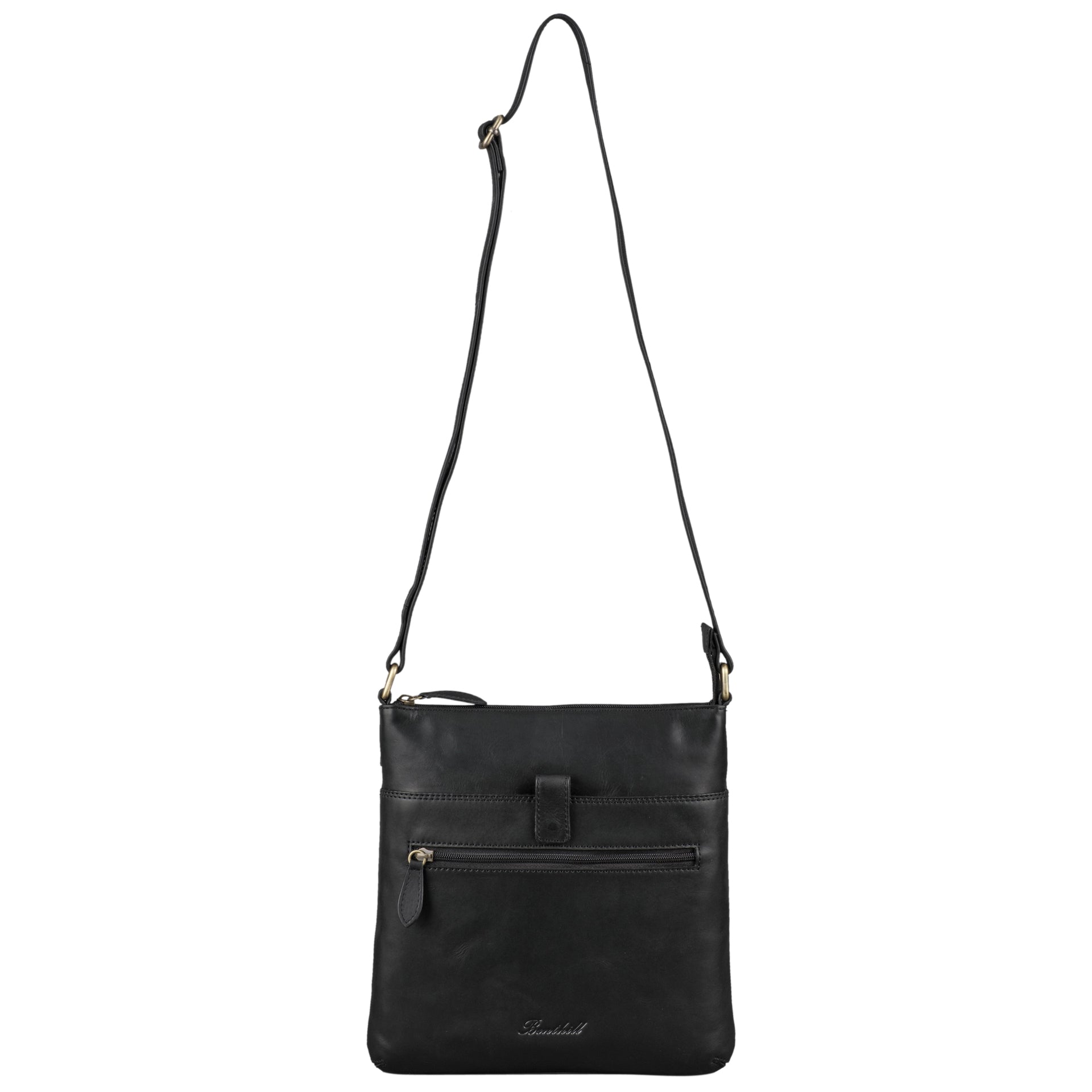 Benthill Umhängetasche Damen Leder - Shopper aus Rindsleder - Handtasche mit Reißverschluss - Schultertasche / Bag Beutel - Ledertasche