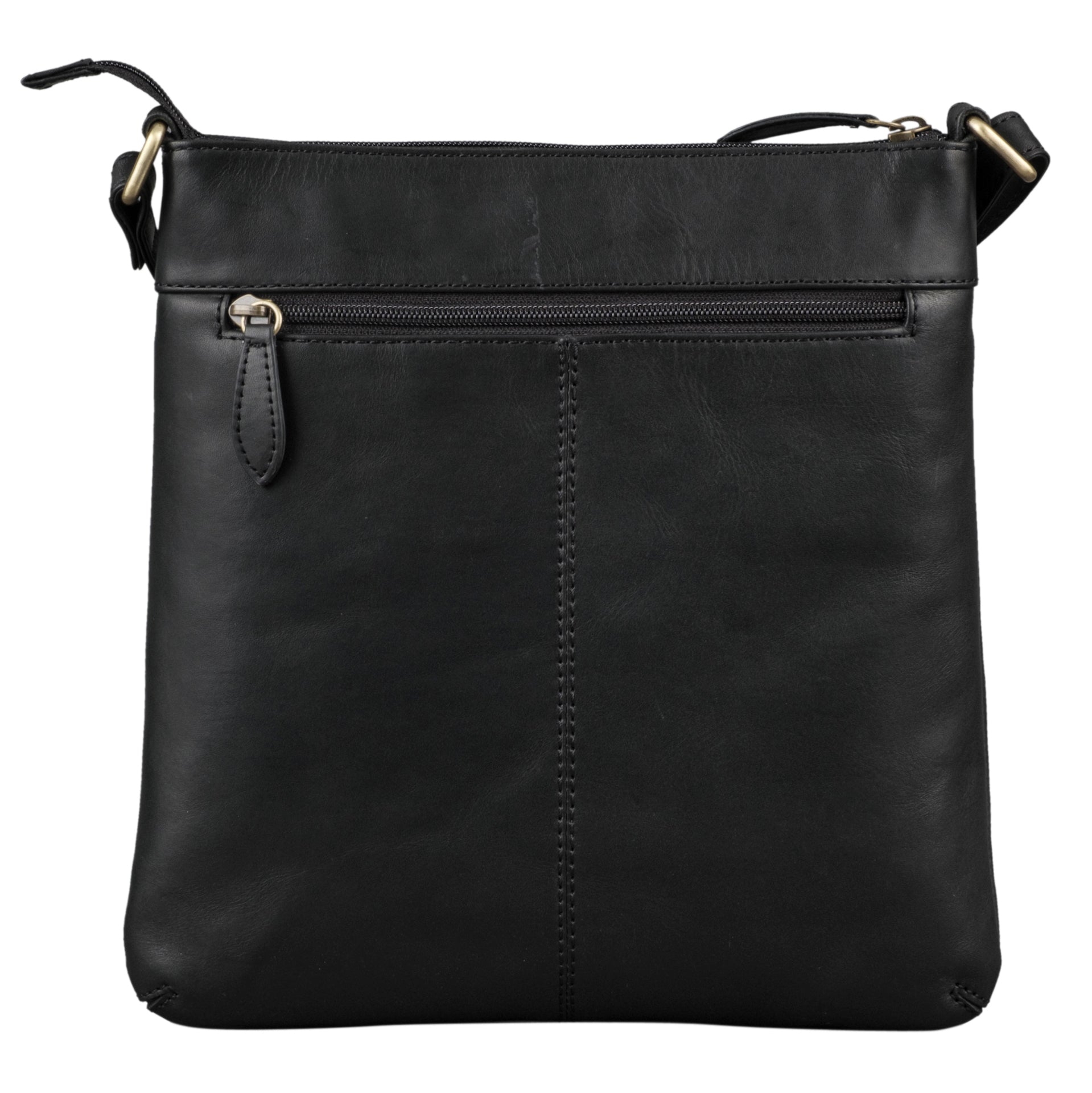 Benthill Umhängetasche Damen Leder - Shopper aus Rindsleder - Handtasche mit Reißverschluss - Schultertasche / Bag Beutel - Ledertasche