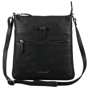 Benthill Umhängetasche Damen Leder - Shopper aus Rindsleder - Handtasche mit Reißverschluss - Schultertasche / Bag Beutel - Ledertasche
