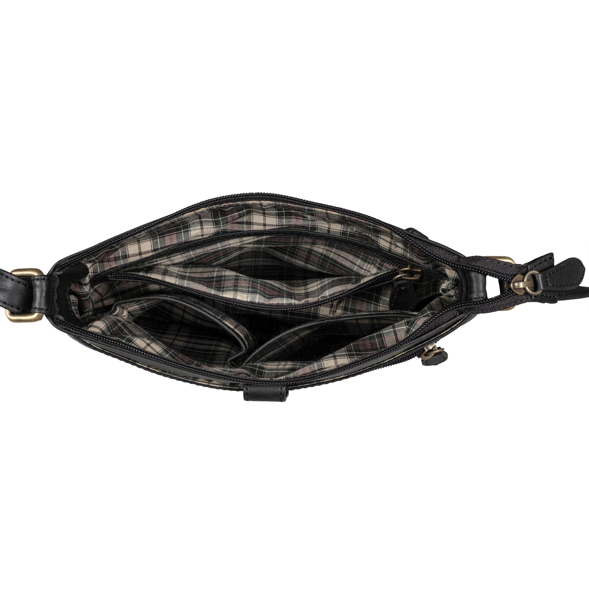 Benthill Umhängetasche Damen Leder - Shopper aus Rindsleder - Handtasche mit Reißverschluss - Schultertasche / Bag Beutel - Ledertasche