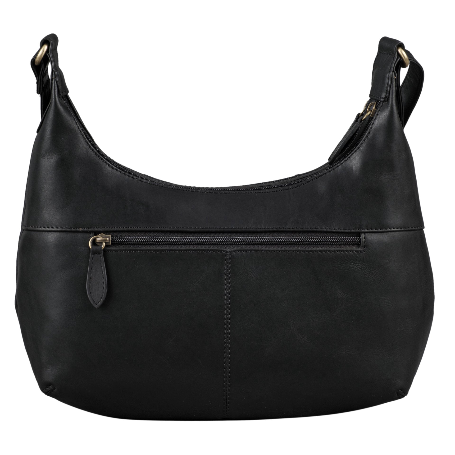 Benthill Damen Handtasche Leder - Damentasche aus Rindsleder - Umhängetasche mit Reißverschluss - Vintage Frauen Schultertasche
