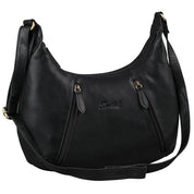 Benthill Damen Handtasche Leder - Damentasche aus Rindsleder - Umhängetasche mit Reißverschluss - Vintage Frauen Schultertasche