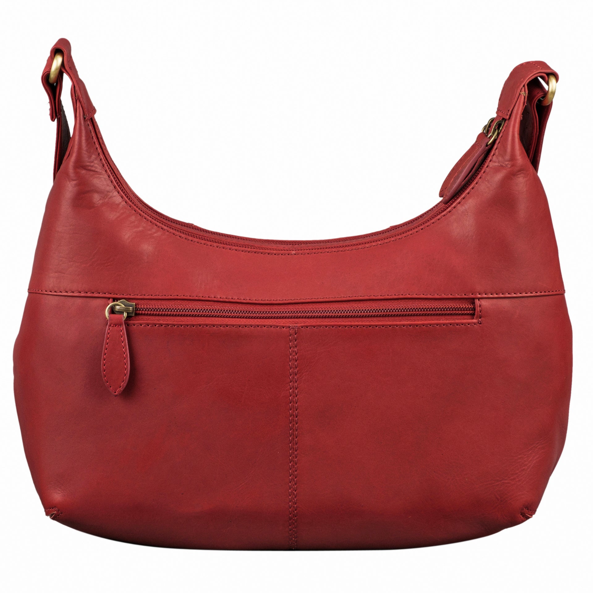 Benthill Damen Handtasche Leder - Damentasche aus Rindsleder - Umhängetasche mit Reißverschluss - Vintage Frauen Schultertasche