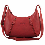 Benthill Damen Handtasche Leder - Damentasche aus Rindsleder - Umhängetasche mit Reißverschluss - Vintage Frauen Schultertasche