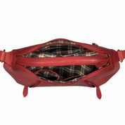 Benthill Damen Handtasche Leder - Damentasche aus Rindsleder - Umhängetasche mit Reißverschluss - Vintage Frauen Schultertasche