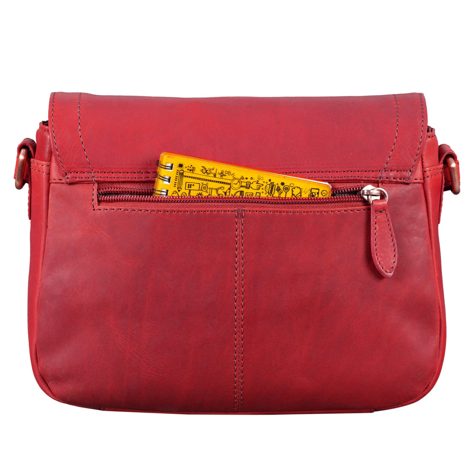 Benthill Handtasche Damen Leder - Umhängetasche aus Rindsleder - Schultertasche aus echtem Leder mit Reißverschluss - Vintage Bag Beutel
