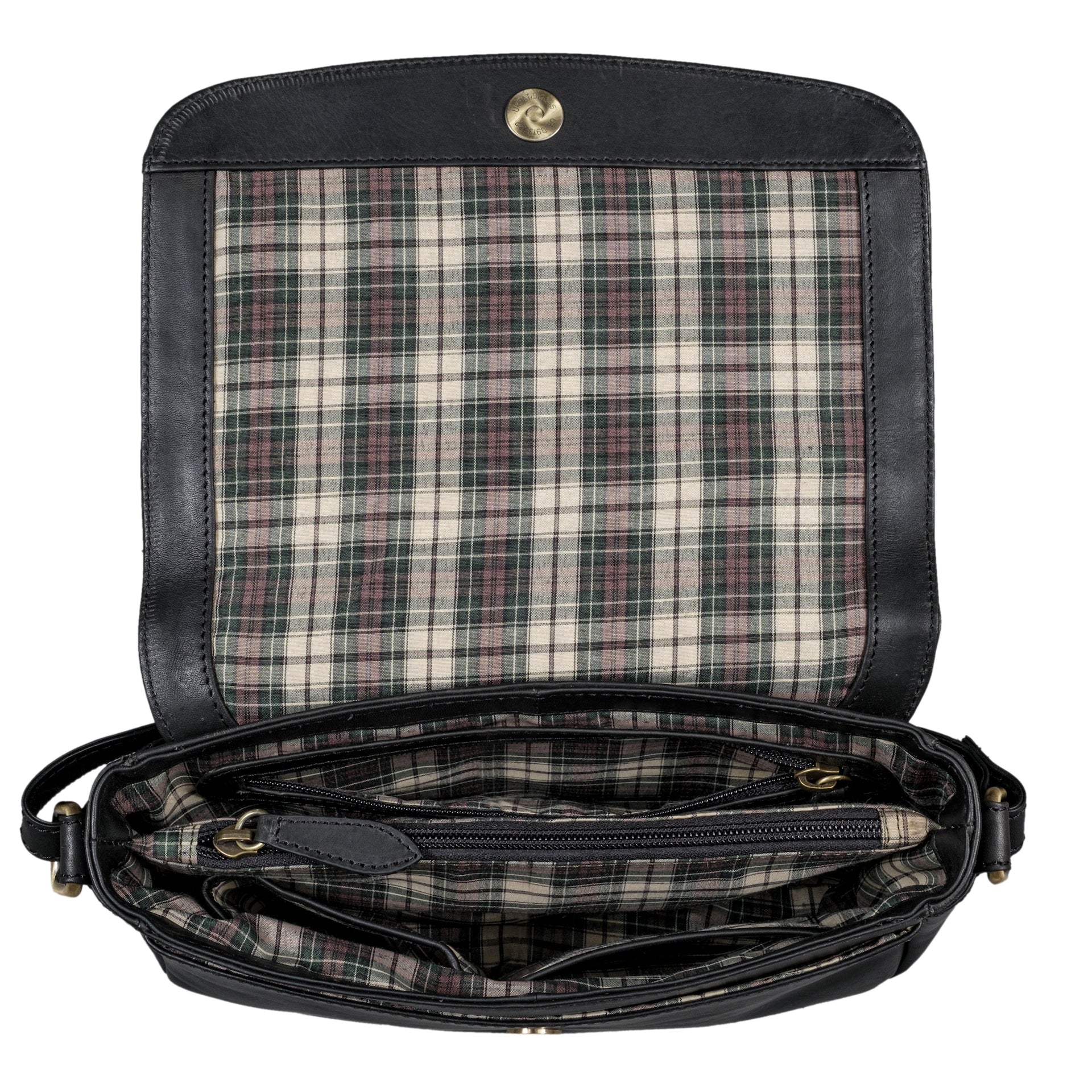 Benthill Handtasche Damen Leder - Umhängetasche aus Rindsleder - Schultertasche aus echtem Leder mit Reißverschluss - Vintage Bag Beutel