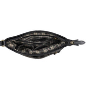 Benthill Damen Umhängetasche Leder - Tasche aus echtem Rindsleder - Handtasche mit Reißverschluss - Schultertasche / Ledertasche - Vintage Shopper