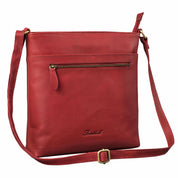 Benthill Damen Umhängetasche Leder - Tasche aus echtem Rindsleder - Handtasche mit Reißverschluss - Schultertasche / Ledertasche - Vintage Shopper