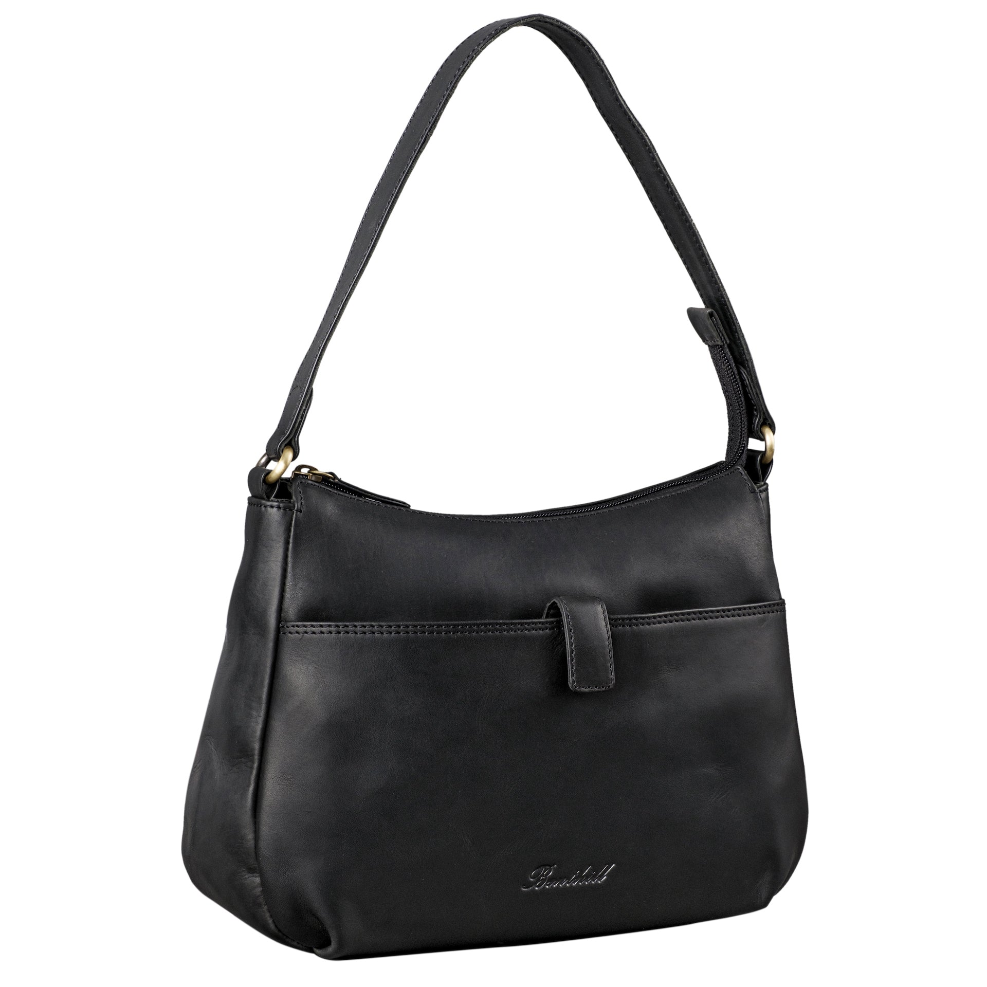 Benthill Handtasche Damen Leder - Damentasche aus Rindsleder - Echt Leder Schultertasche mit Reißverschluss - Vintage Umhängetasche