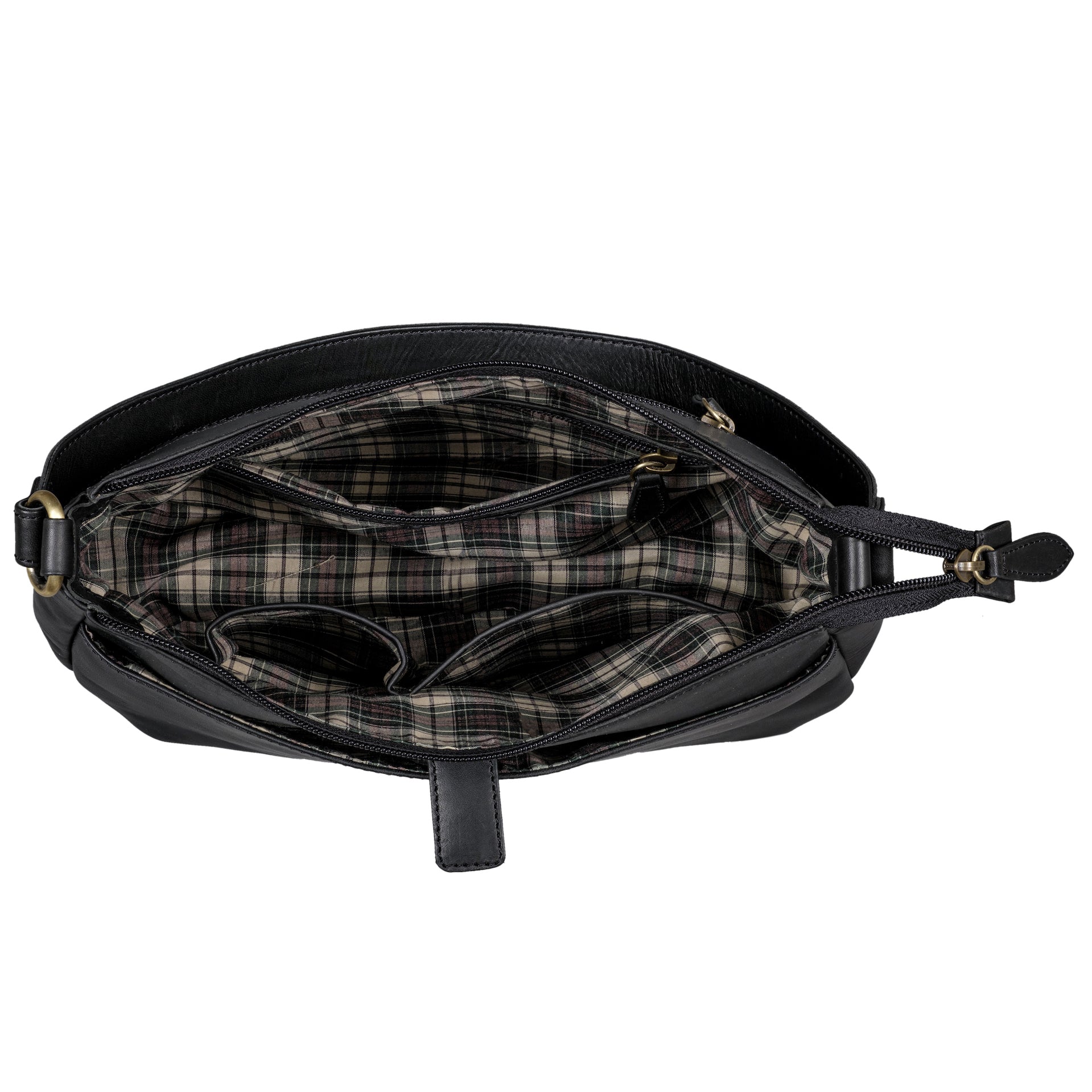 Benthill Handtasche Damen Leder - Damentasche aus Rindsleder - Echt Leder Schultertasche mit Reißverschluss - Vintage Umhängetasche