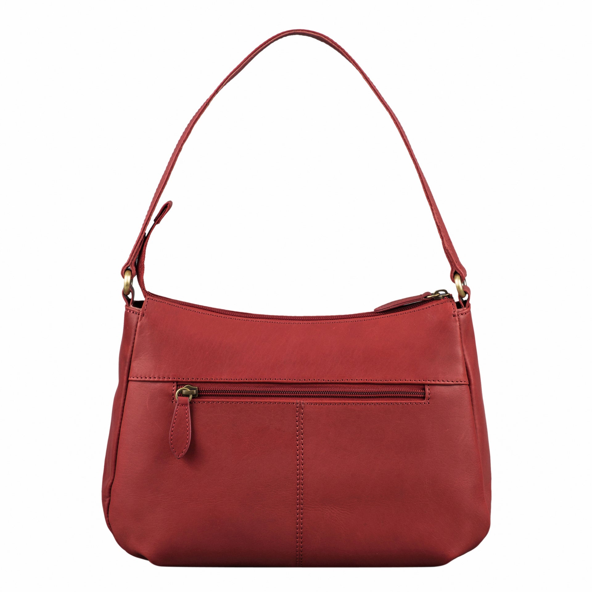 Benthill Handtasche Damen Leder - Damentasche aus Rindsleder - Echt Leder Schultertasche mit Reißverschluss - Vintage Umhängetasche