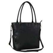 Benthill Damen Shopper Leder - Umhängetasche aus echtem Rindsleder - Handtasche mit Reißverschluss - Schultertasche / Vintage Tasche