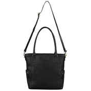 Benthill Damen Shopper Leder - Umhängetasche aus echtem Rindsleder - Handtasche mit Reißverschluss - Schultertasche / Vintage Tasche