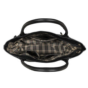 Benthill Damen Shopper Leder - Umhängetasche aus echtem Rindsleder - Handtasche mit Reißverschluss - Schultertasche / Vintage Tasche