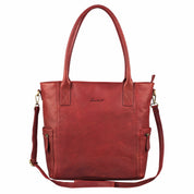 Benthill Damen Shopper Leder - Umhängetasche aus echtem Rindsleder - Handtasche mit Reißverschluss - Schultertasche / Vintage Tasche
