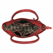 Benthill Damen Shopper Leder - Umhängetasche aus echtem Rindsleder - Handtasche mit Reißverschluss - Schultertasche / Vintage Tasche