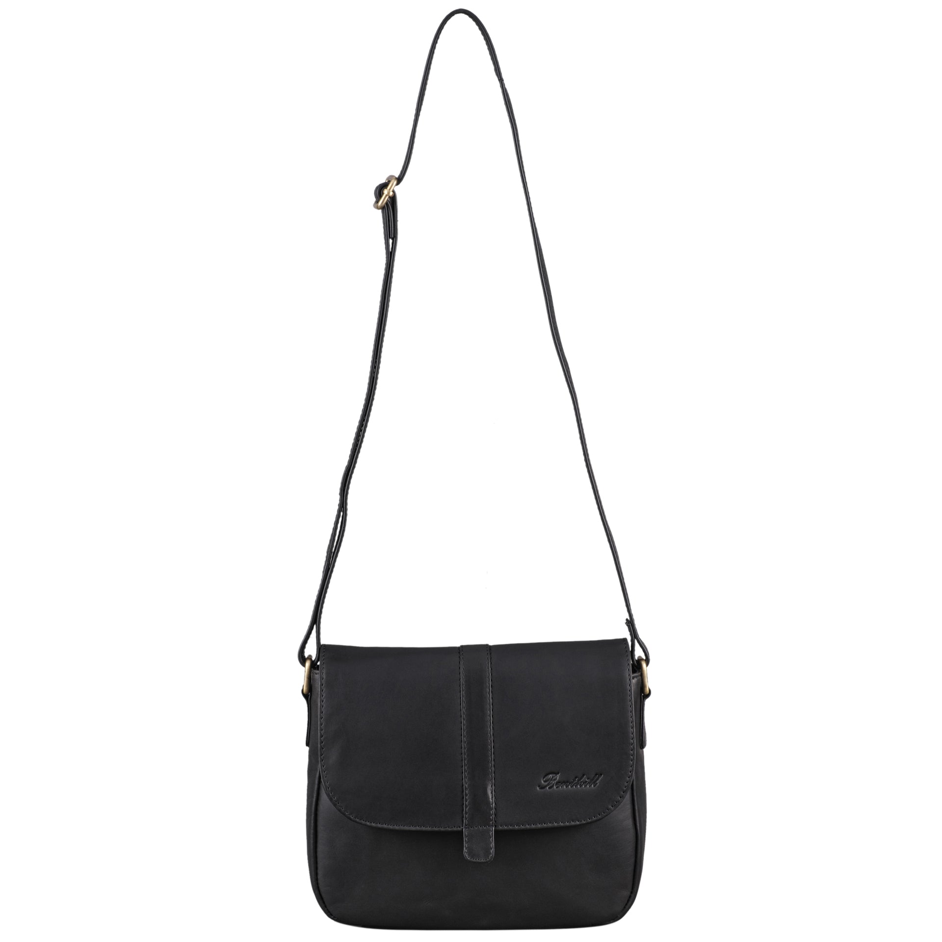 Benthill Damen Tasche aus Echt-Leder - Handtasche aus Rindsleder - Schultertasche mit Reißverschluss - Vintage Umhängetasche