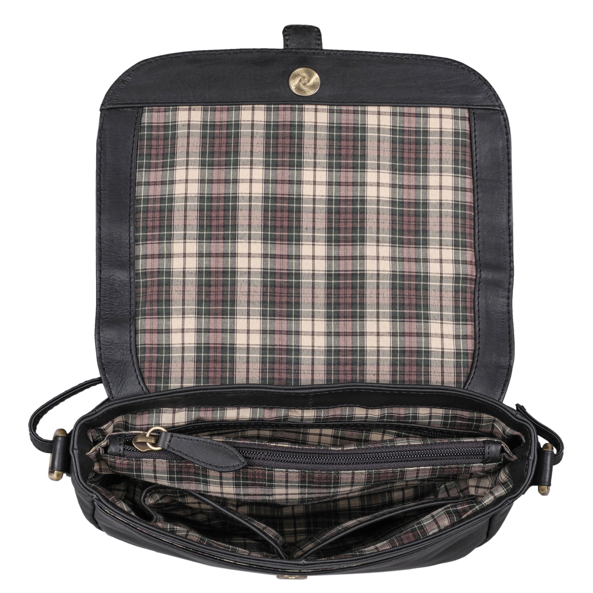 Benthill Damen Tasche aus Echt-Leder - Handtasche aus Rindsleder - Schultertasche mit Reißverschluss - Vintage Umhängetasche